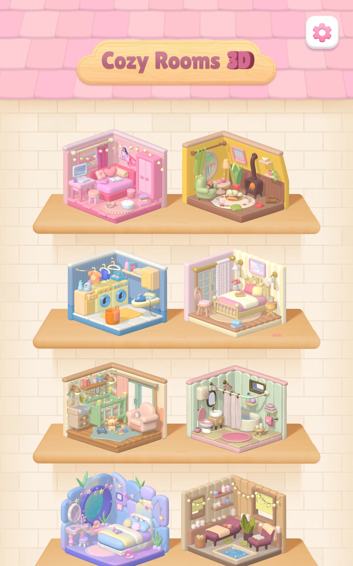 Cozy Rooms 3D: Match Game screenshot
