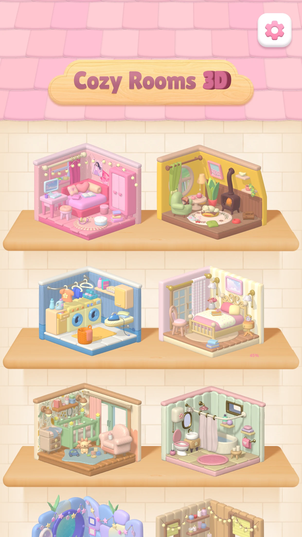 Cozy Rooms 3D: Match Game screenshot